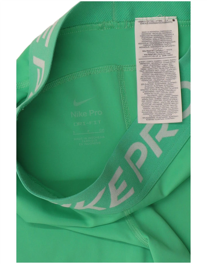 Damskie spodenki sportowe NIKE Dri Fit Graphic UK 8, małe, zielone, poliestrowe