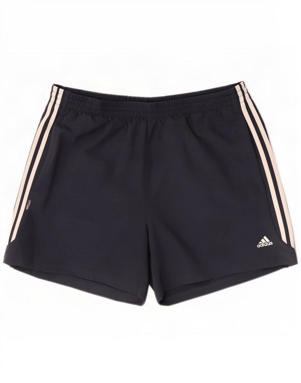 Męskie spodenki sportowe Adidas, duże, granatowe, poliestrowe