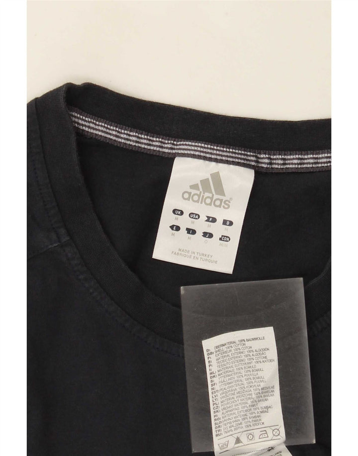 Męska koszulka graficzna Adidas Top Medium Granatowa, bawełniana