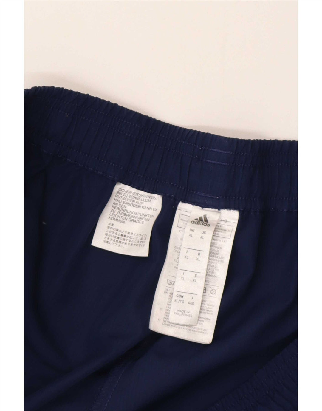 Męskie spodnie dresowe Adidas Climalite XL, granatowe, poliestrowe