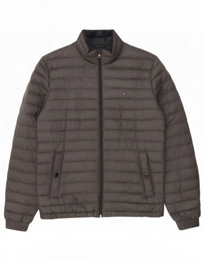 Męska ocieplana kurtka Tommy Hilfiger UK 38, średni szary poliester