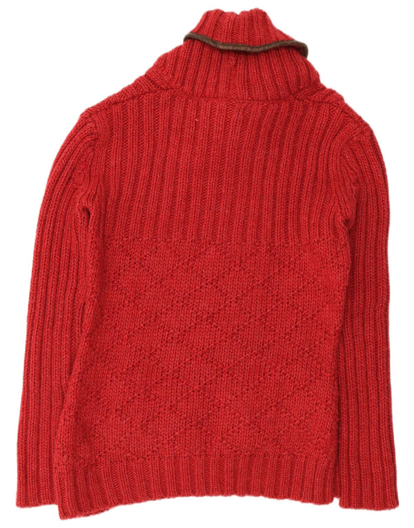 Sweter damski Napapijri z szalowym dekoltem UK 18 XL, czerwony akryl