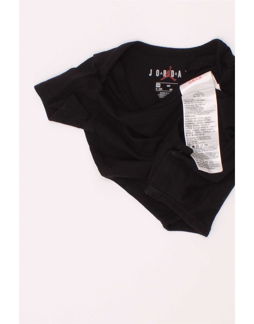 Body chłopięce Jordan Baby Graphic 6-9 miesięcy, czarne, bawełniane