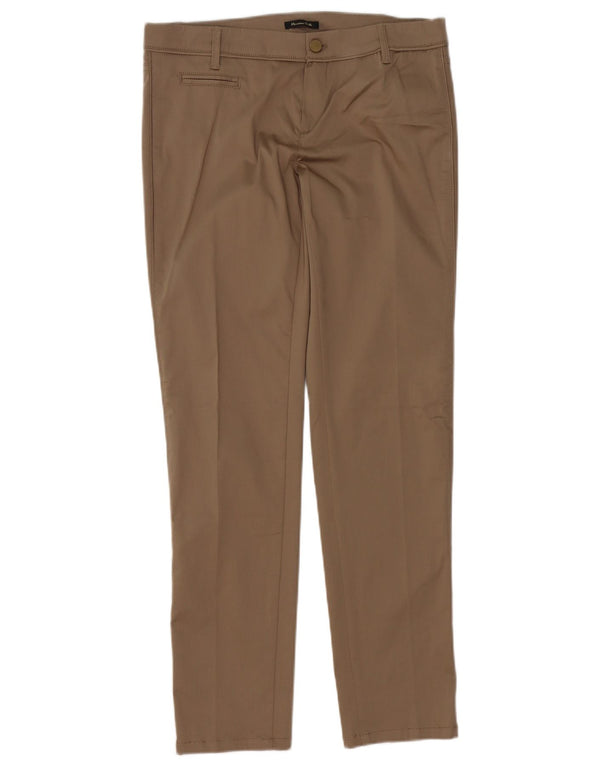 Damskie spodnie typu slim casual Massimo Dutti EU 40 Medium W30 L32 Brązowa bawełna