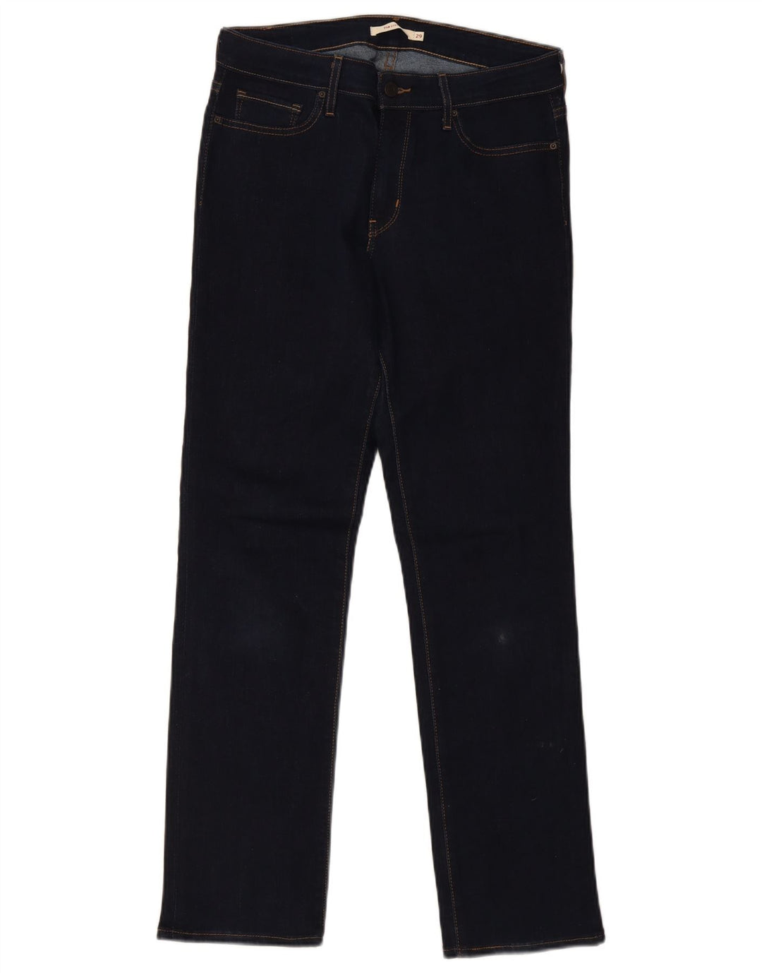Damskie dżinsy Levi's 714 Straight W29 L31 Granatowa bawełna