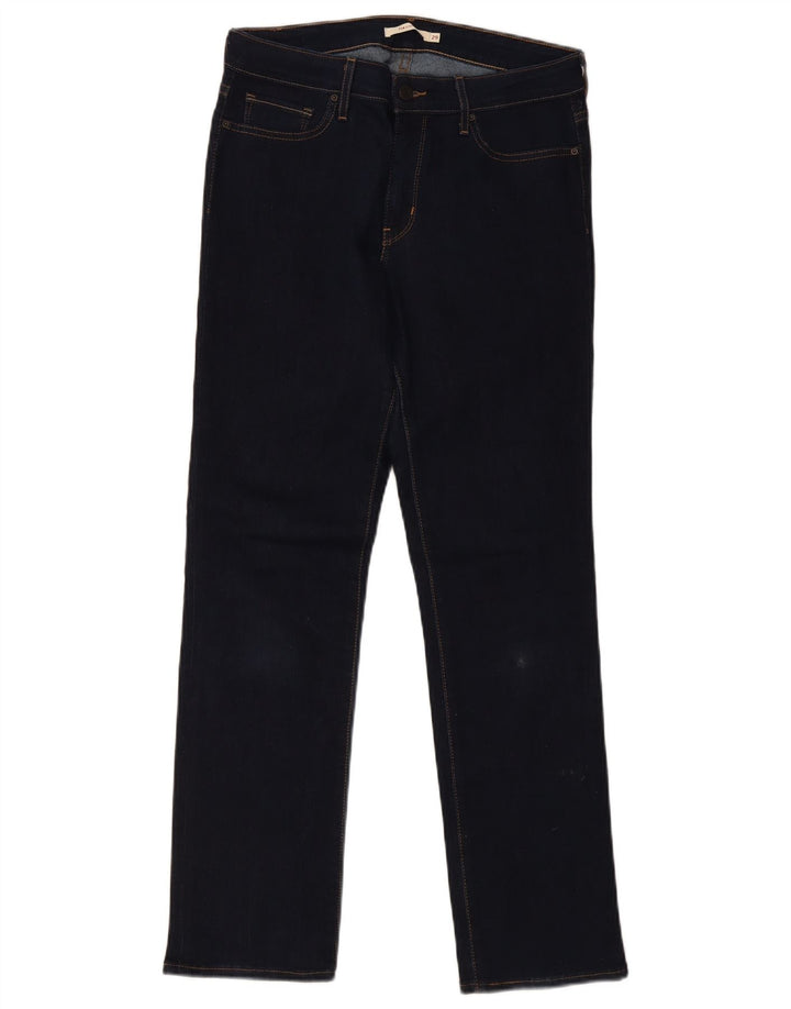 Damskie dżinsy Levi's 714 Straight W29 L31 Granatowa bawełna