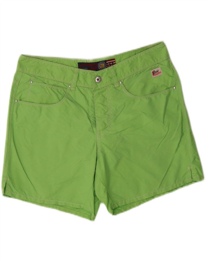 ROY ROGERS Mens Casual Shorts W33 Medium Green Polyamide Vintage Roy Rogers and Second-Hand Roy Rogers from Messina Hembry 