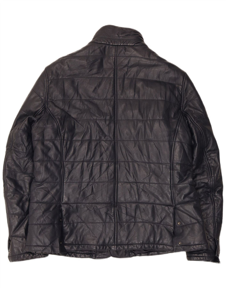 Desiree Damska skórzana kurtka bomber UK 18 XL, granatowa, skórzana