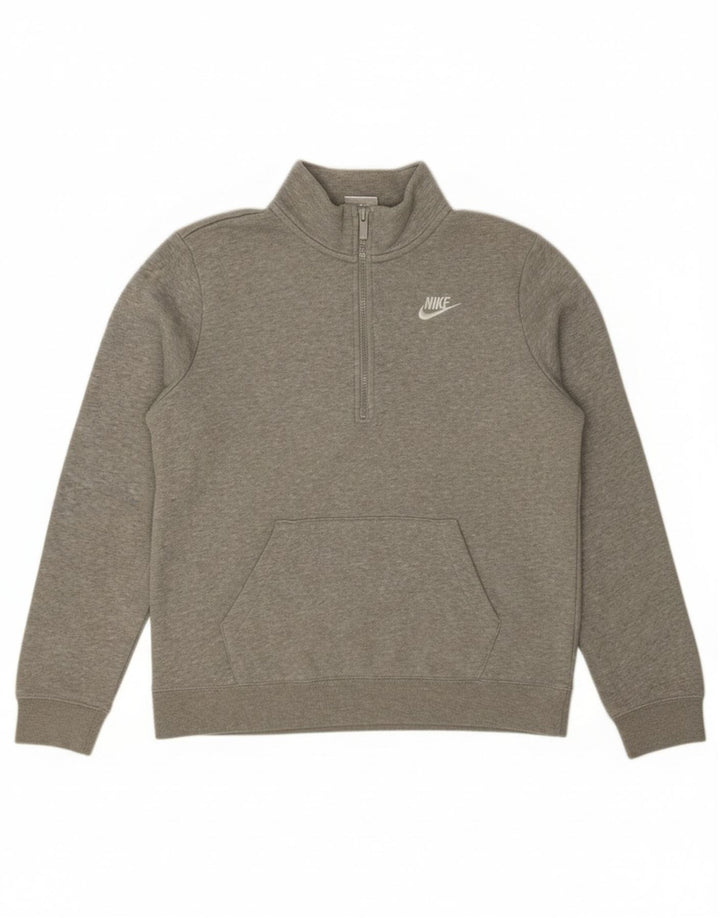 Damska bluza dresowa Nike Oversize z zamkiem błyskawicznym UK 10, mała, szara, nakrapiana