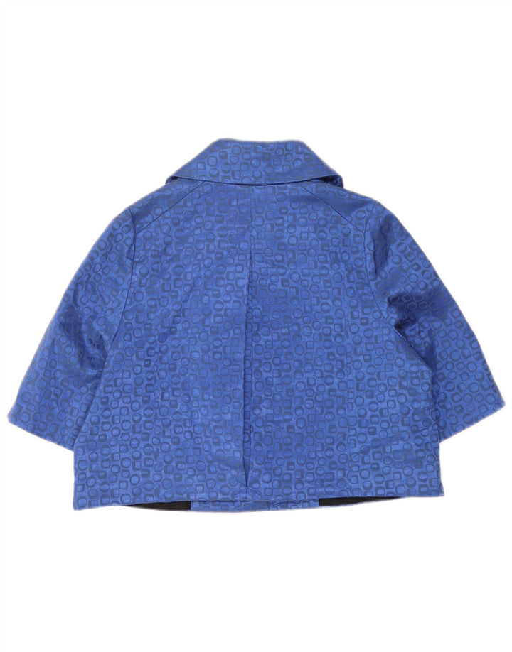 Damska marynarka Vertigo Crop Blazer UK 14 Średnioniebieski geometryczny