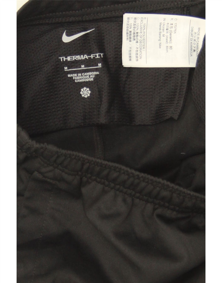 Męskie spodnie dresowe NIKE Therma-Fit, średni czarny poliester