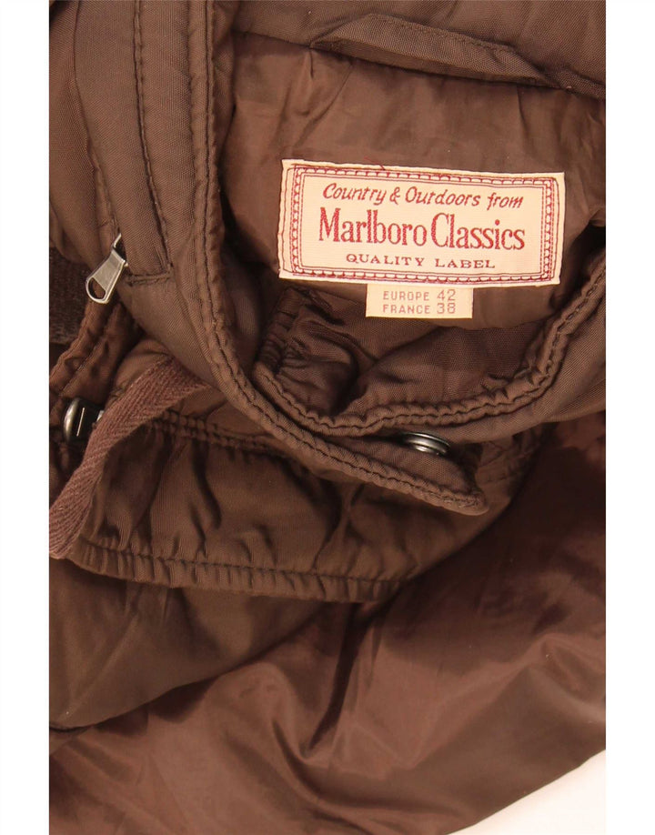 Damska kurtka z kapturem Marlboro Classics EU 42, duża, brązowa, nylonowa