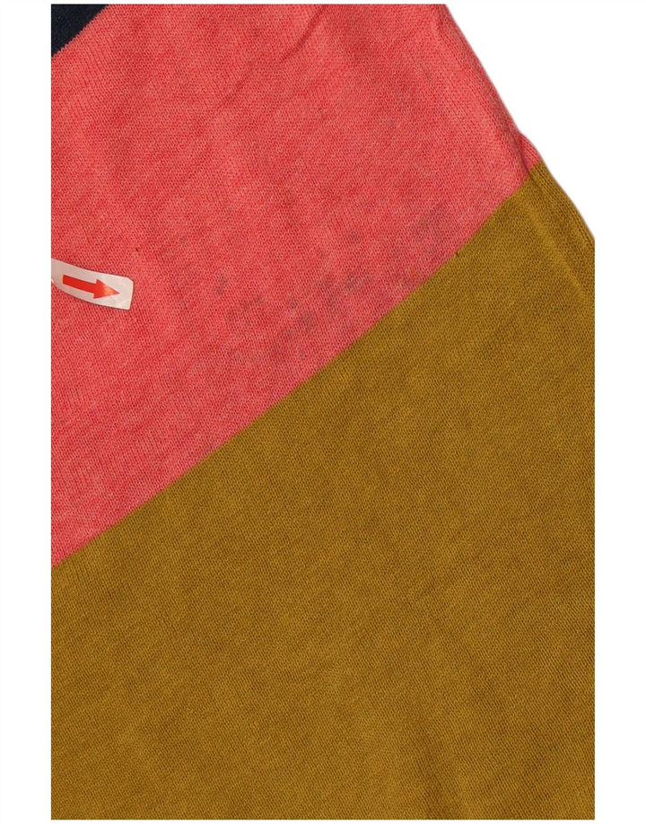 Damski sweter rozpinany White Stuff UK 14, duży, wielokolorowy blok kolorów