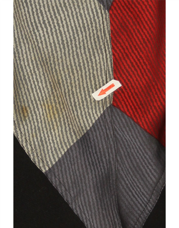 Sweter damski w stylu vintage z dekoltem w łódkę IT 42, średni czarny, blok kolorów