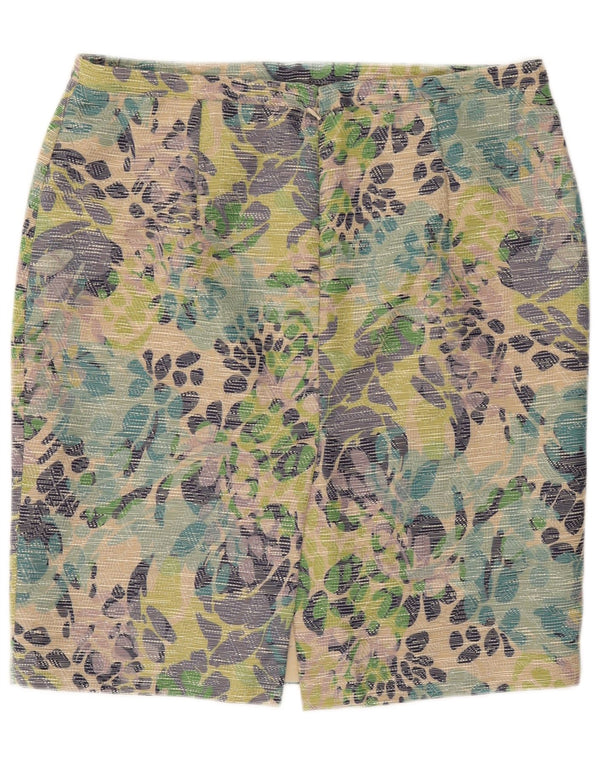 Damska spódnica ołówkowa Gattinoni UK 18 XL W36 Wielobarwny kwiatowy poliester
