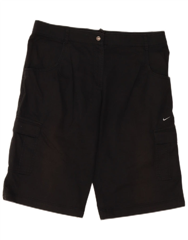 Damskie spodenki cargo Nike UK 12 Medium W36, czarne, bawełniane