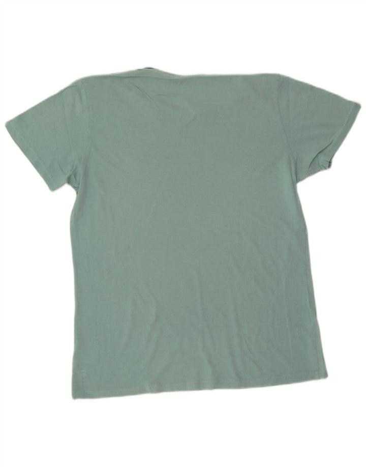 Męski T-shirt Lee z grafiką, średni, turkusowy, bawełniany
