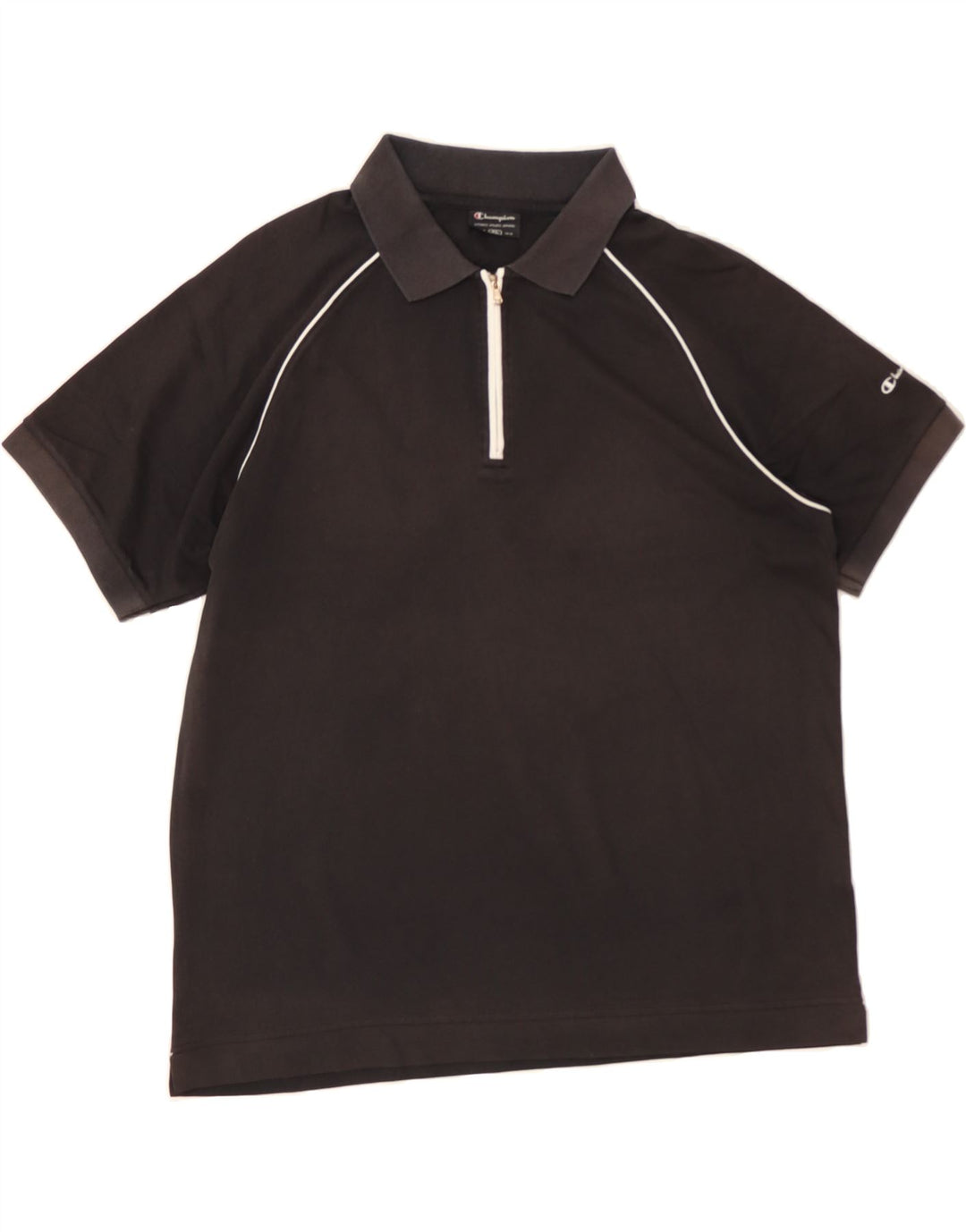 CHAMPION Mens Polo Shirt XL Black Cotton Vintage Champion and Second-Hand Champion from Messina Hembry 