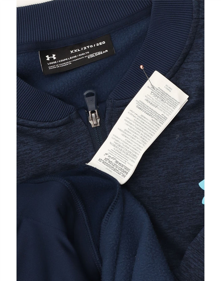 Męska kurtka dresowa Under Armour Cold Gear, 2XL, granatowa, poliester
