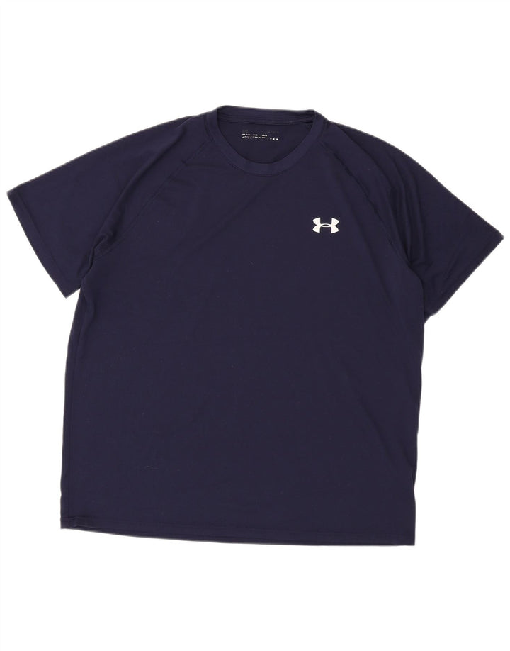 Under Armour Męski T-shirt Top Duży Granatowy Poliester
