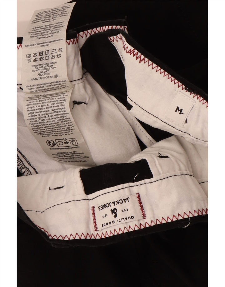 Męskie spodenki chino JACK & JONES, średnie W32, czarne, bawełniane