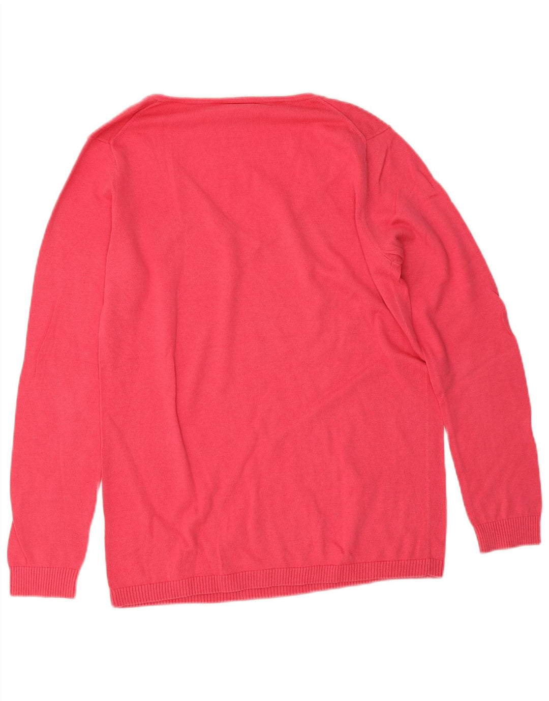 Lacoste Damski sweter z dekoltem w kształcie litery V, rozmiar 42, duży, różowy, bawełniany