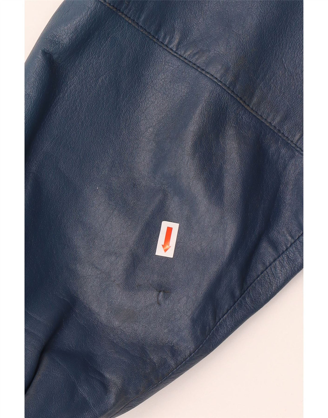 Męska kurtka wojskowa skórzana VINTAGE IT 52 XL niebieska skóra