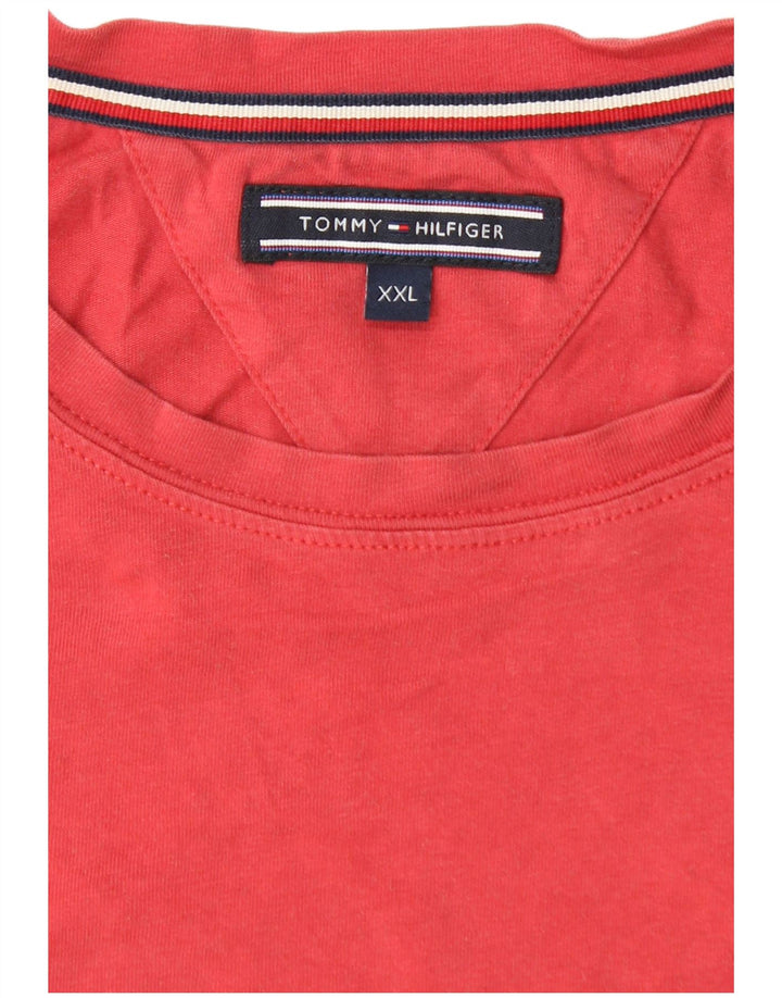 T-shirt męski Tommy Hilfiger Top 2XL, czerwony, bawełniany