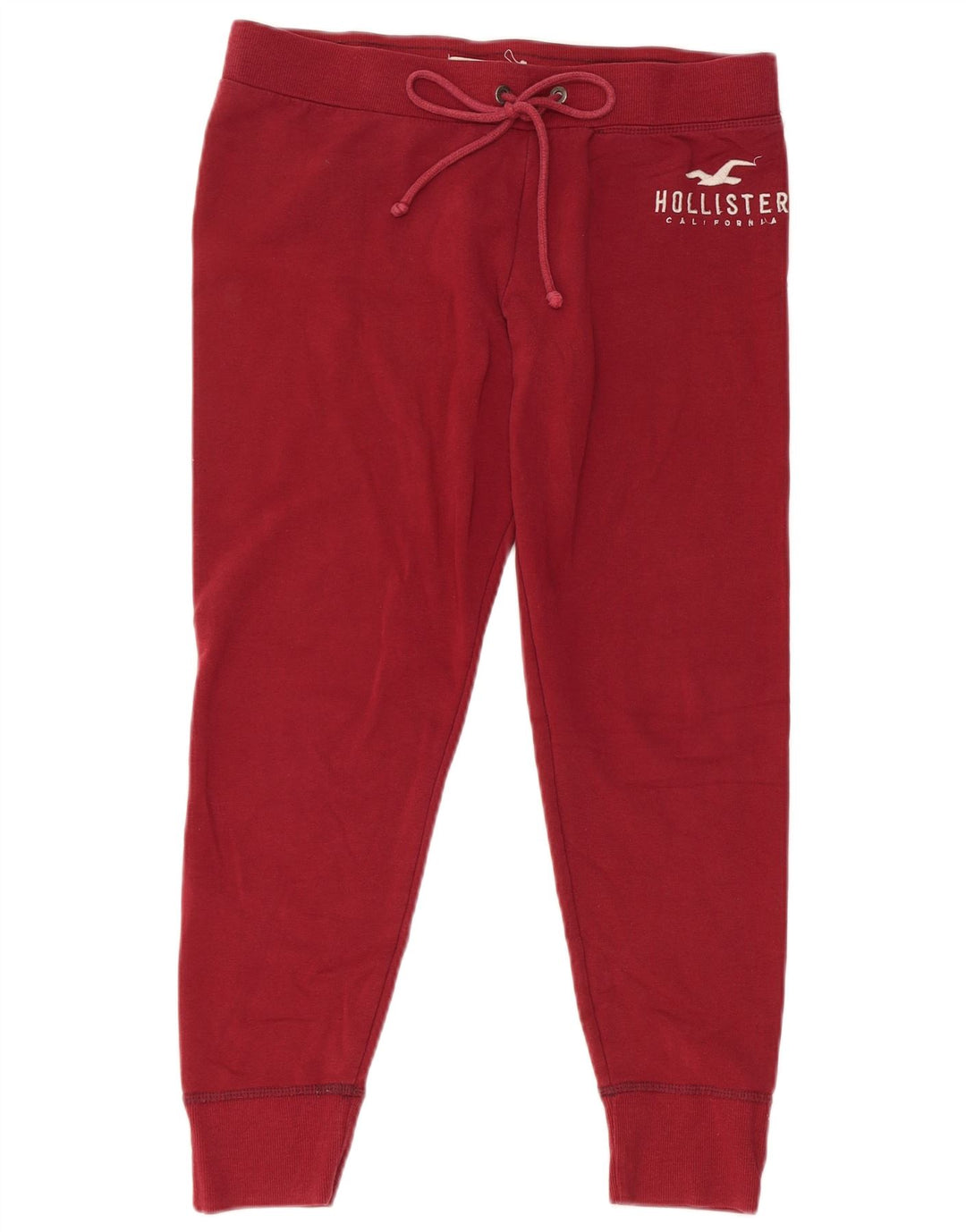 Damskie spodnie dresowe HOLLISTER z grafiką Joggers UK 14, duże, bordowe