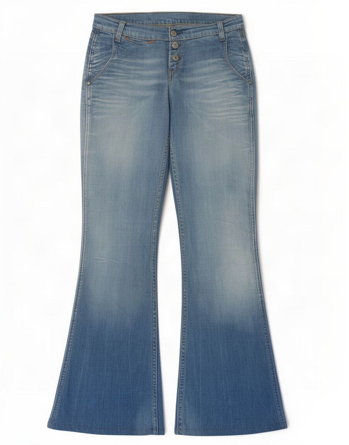 Damskie jeansy rozkloszowane Levi's W29 L32 Niebieskie bawełniane