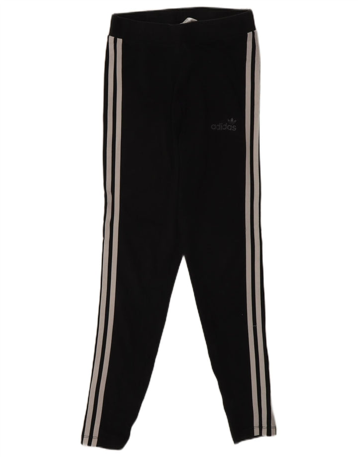 Legginsy Damskie Adidas UK 10 Małe Czarne Bawełniane