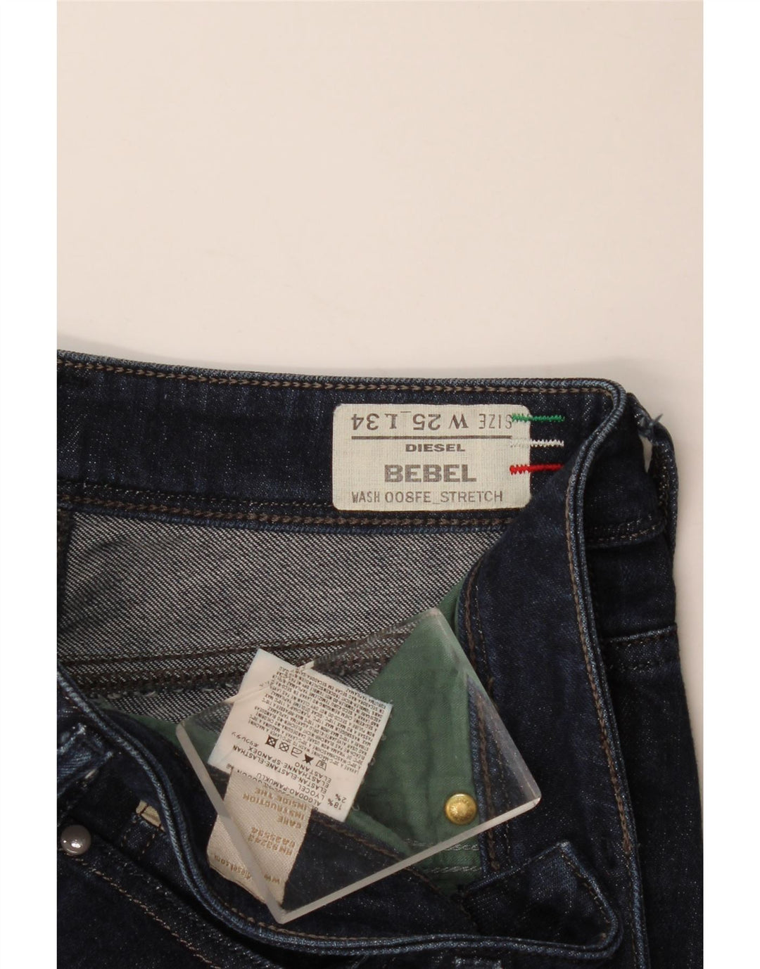 Diesel Damskie BEBEL Bootcut Jeans W25 L30 Granatowa Bawełna
