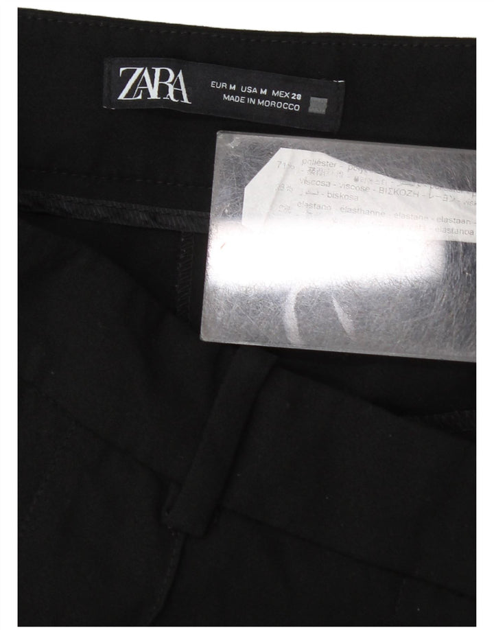 Damskie spodnie Chino zwężane, zwężane, średnie W28 L27, Zara, czarny poliester