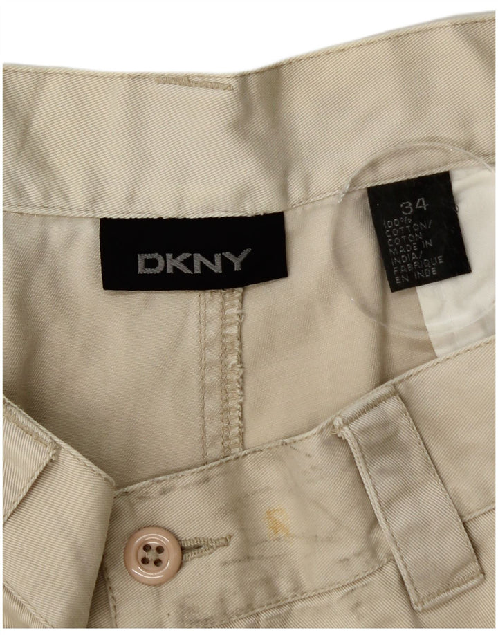 Męskie spodenki cargo Dkny W34, duże, beżowe, bawełniane