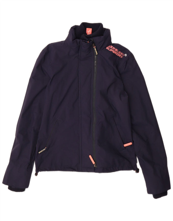 Damska wiatrówka Superdry Windcheater UK 10, mała, granatowa, nylonowa