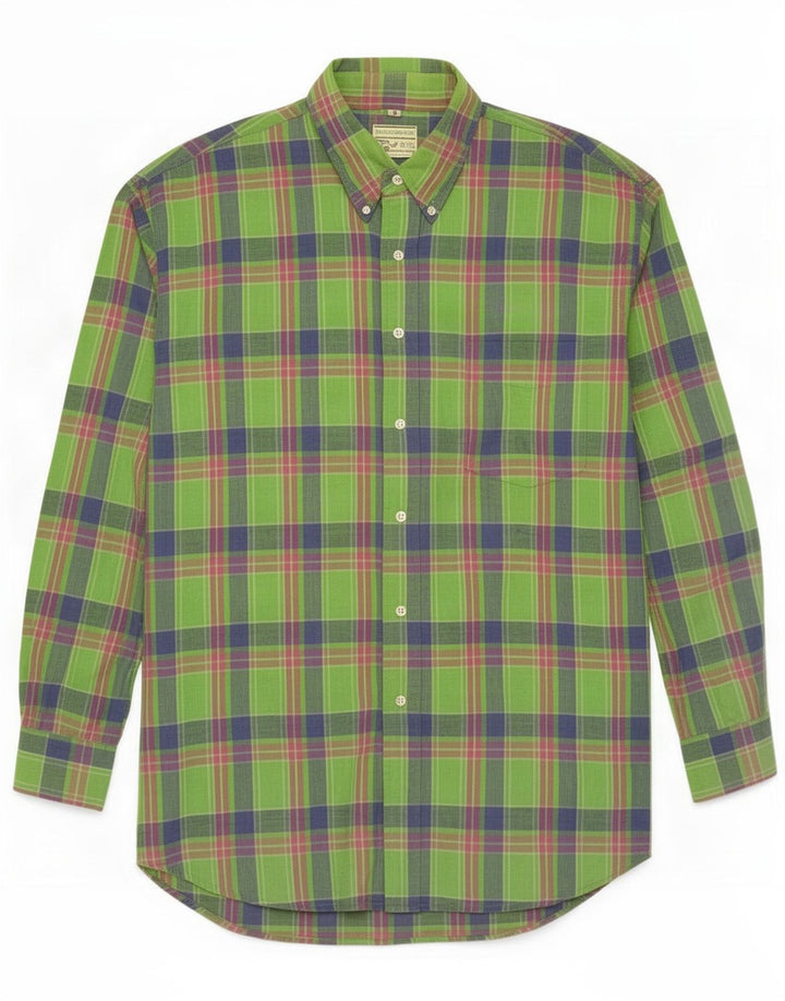 Męska koszula flanelowa Vans, duża, bawełniana w zieloną kratkę