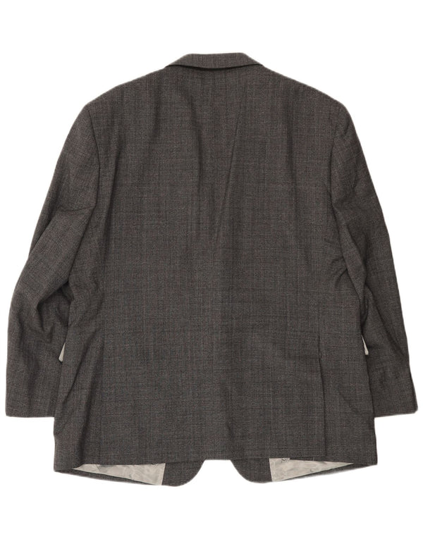 Męska marynarka zapinana na 2 guziki Aquascutum UK 46 3XL Szara wełna