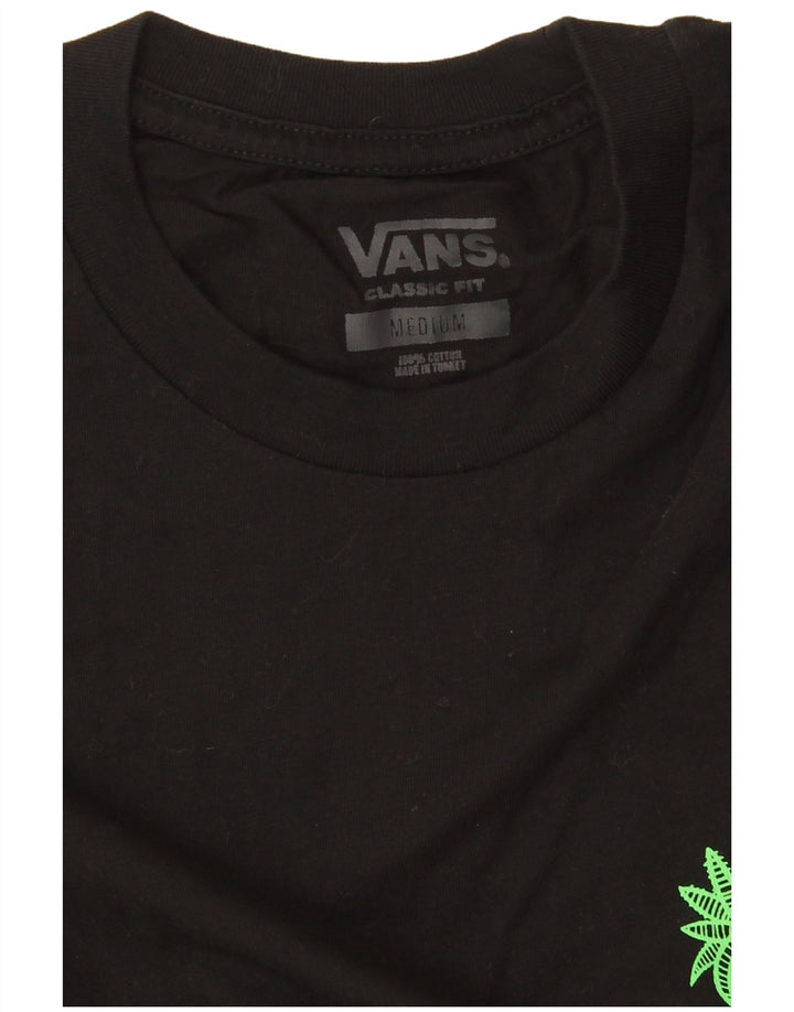 Męski T-shirt Vans o klasycznym kroju z grafiką, średni czarny, bawełniany