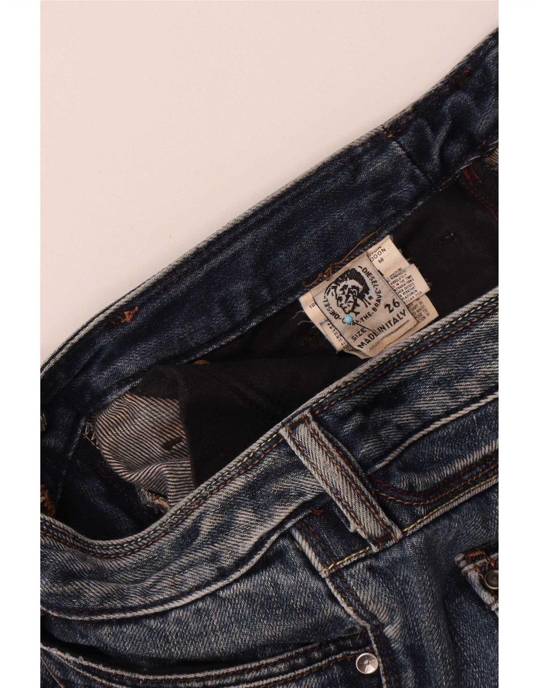Damskie jeansy Bootcut Diesel W26 L31 Niebieskie bawełniane