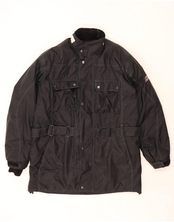 Męska kurtka typu racer Oxford UK 42 XL z czarnego nylonu