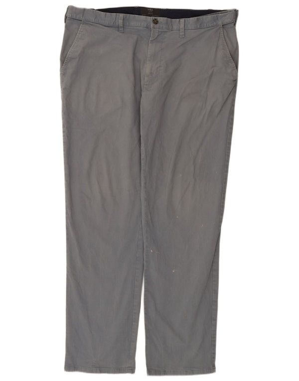 Marks & Spencer Mens Regular Chino Trousers W40 L33 Grey Cotton