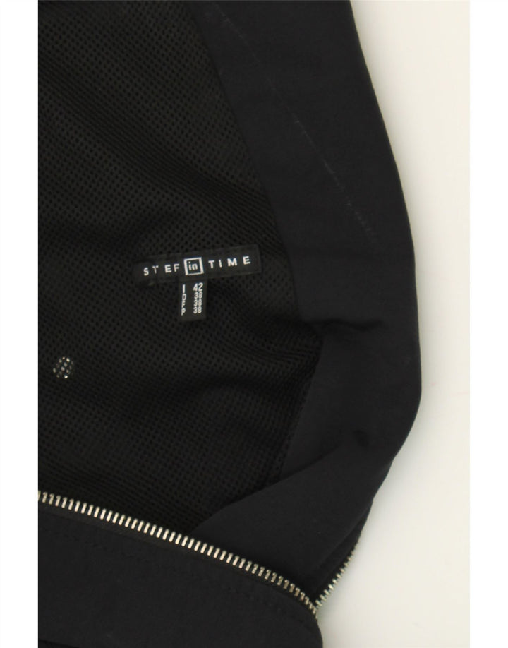 VINTAGE Womens Bomber Jacket IT 42 Medium Black Polyamide Vintage Vintage and Second-Hand Vintage from Messina Hembry 