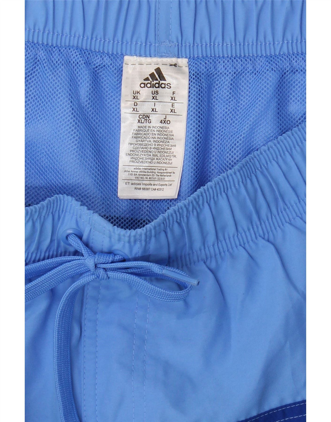 Męskie spodenki kąpielowe Adidas XL Niebieski poliester z blokami kolorów
