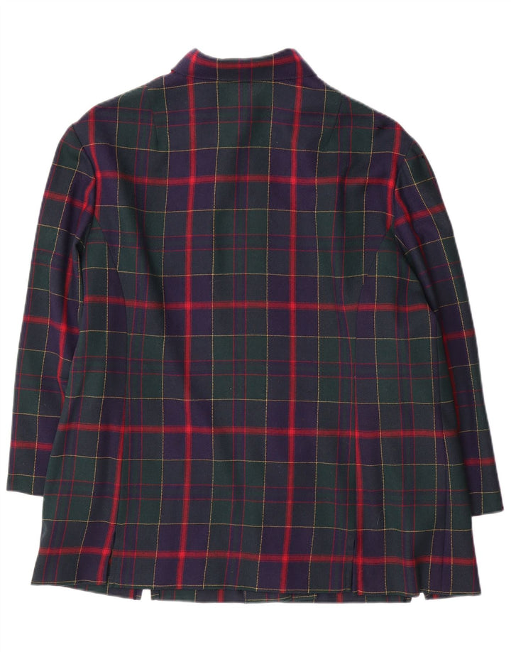 MARKWALD Damska marynarka z rękawami 3/4 i 7 guzikami, UK 18 XL, granatowa w kratkę