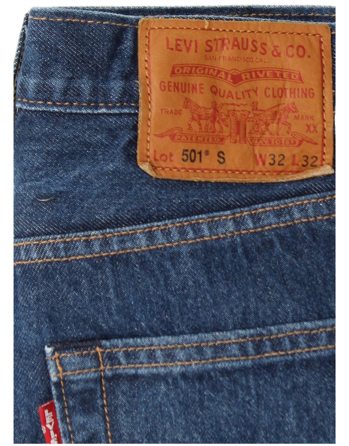 Męskie jeansy LEVI'S 501 Straight W32 L29 Niebieskie bawełniane
