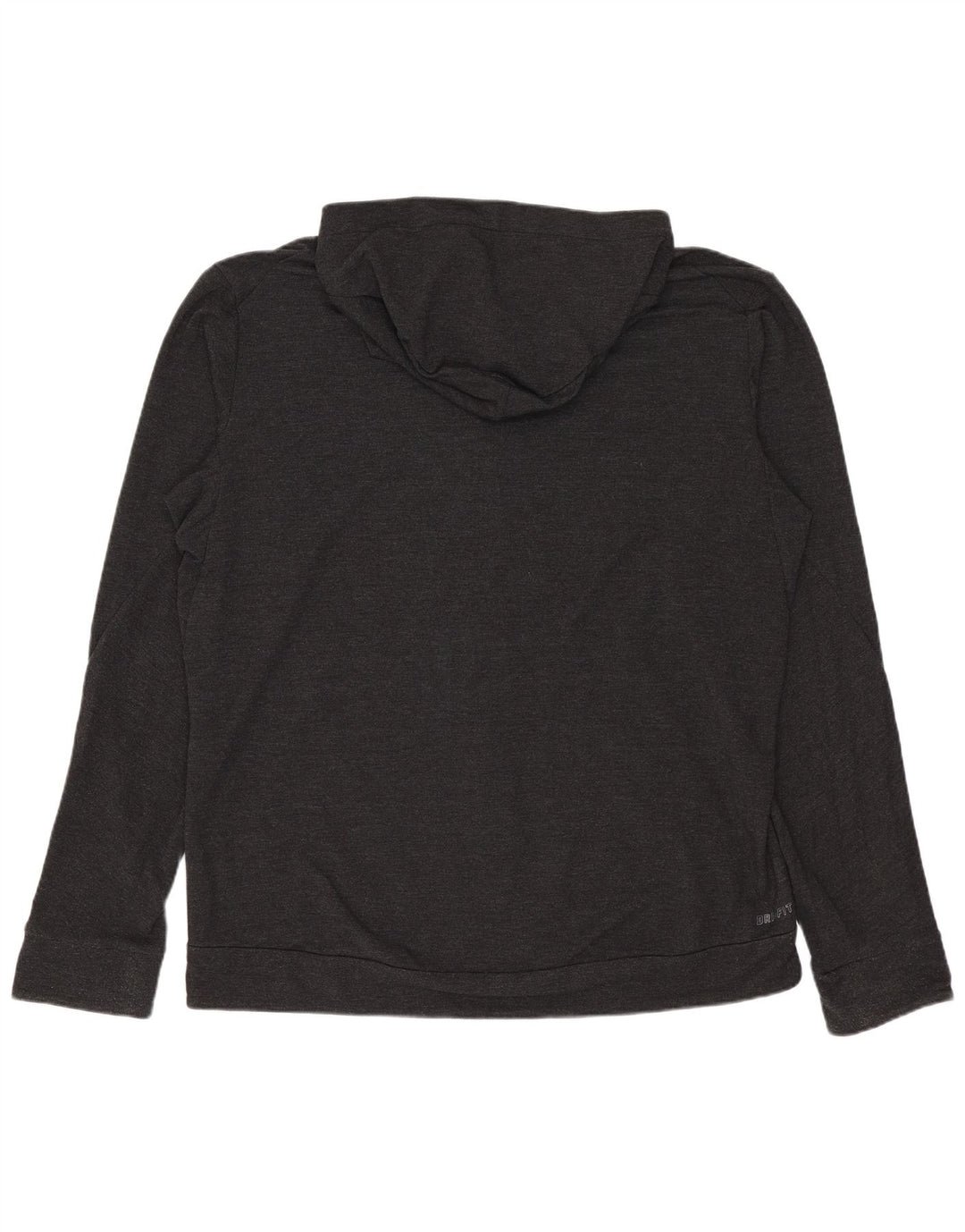 Męski sweter z kapturem i zamkiem Nike Dri Fit, duży, szary, sztuczny jedwab