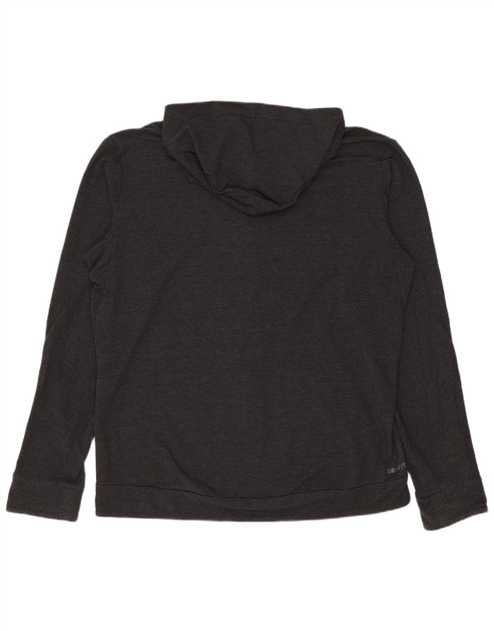 Męski sweter z kapturem i zamkiem Nike Dri Fit, duży, szary, sztuczny jedwab