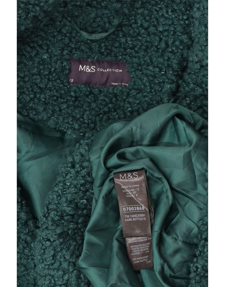 Damski płaszcz polarowy Marks & Spencer UK 12, średni zielony poliester