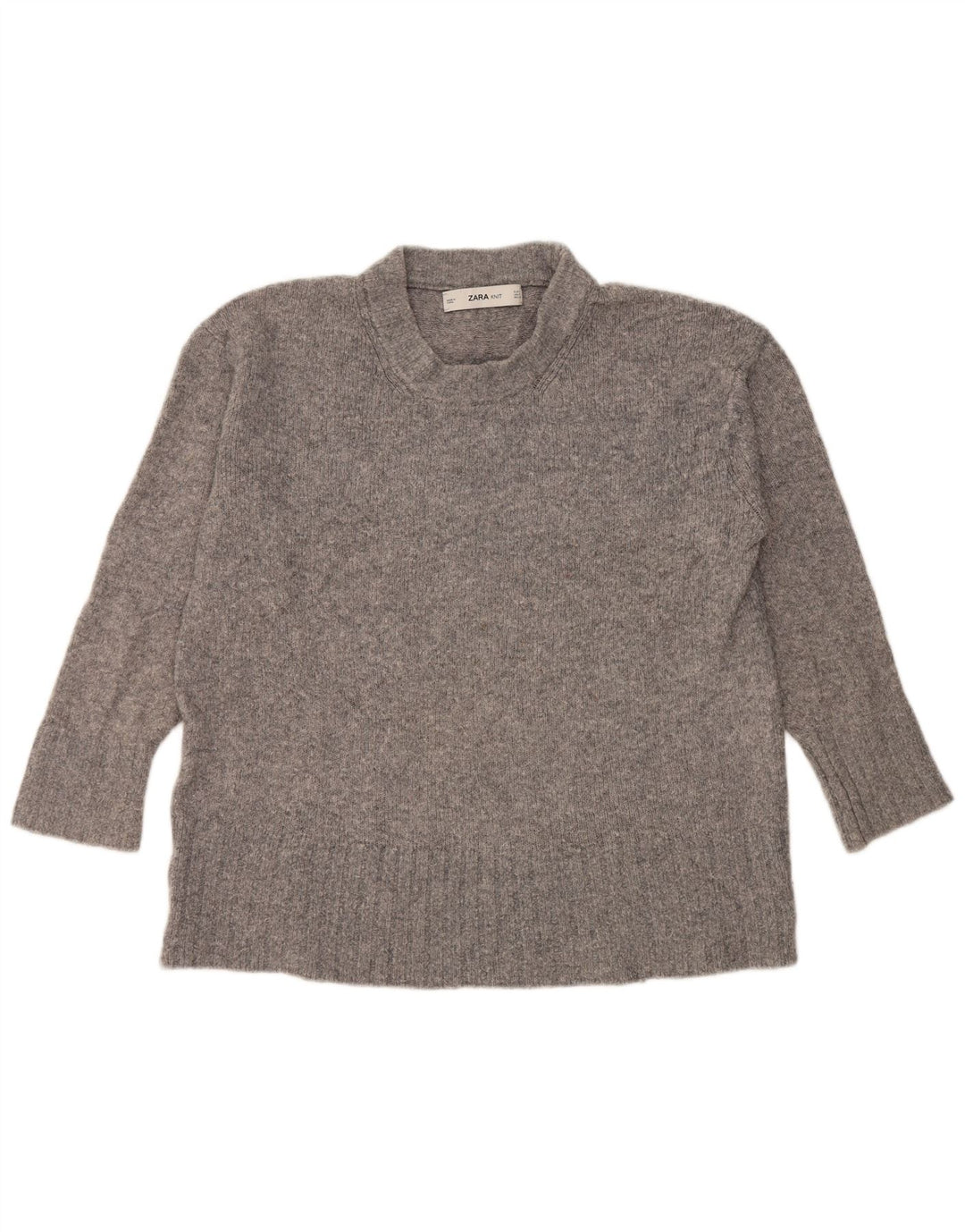 Damski sweter oversize z golfem Zara UK 10 Small Grey Flecked