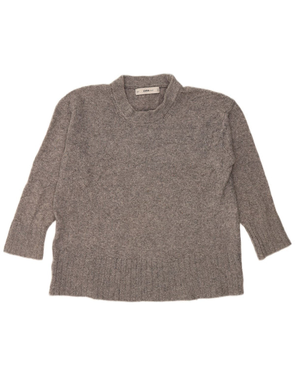 Damski sweter oversize z golfem Zara UK 10 Small Grey Flecked